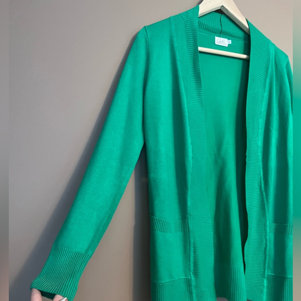 {Cielo} Open Front Cardigan Sweater in Green - Womens Small - NWT - Picture 4 of 11